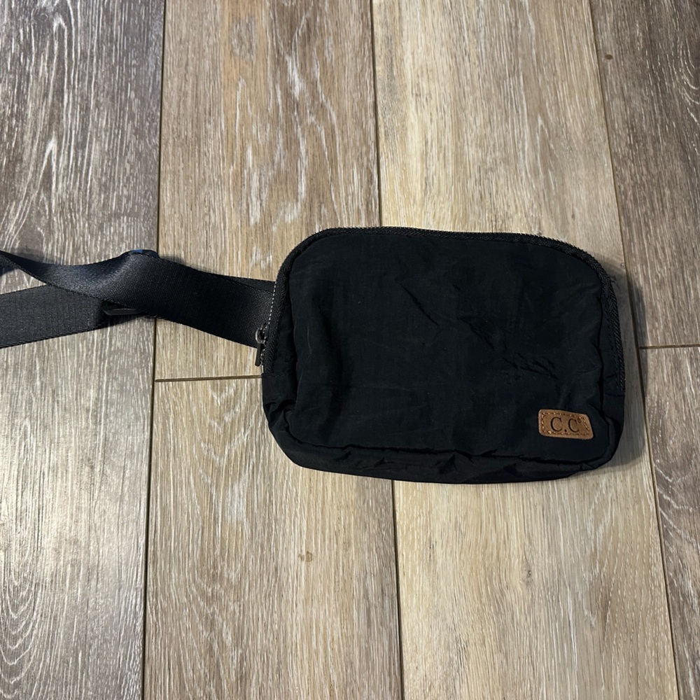 C.C Black Unisex Belt Bag